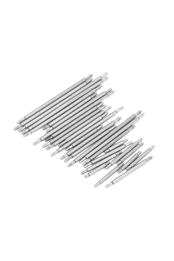 Stainless Steel Watch Band Spring Bar Pins 30-Piece Set for Professional Watch Repair & Replacement, 0.31-1.46 inches / 8-37 mm Length, 0.06 inches / 1.5 mm Diameter, Sturdy Link Pins