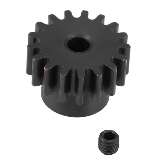NFTIGB Steel Metal Motor Pinion Gear 17T 0.8 Module for HIMOTO E10MTL E10MT E10BP 1/10 RC Car Black Replacement Upgrade Part Durable Precision Milled Construction 3.175mm Shaft[cite: 1]