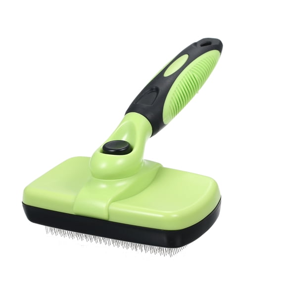 NFTIGB Steel Wire Needle Retractable Brush Self-cleaning Slicker Pet Grooming Brush for Small Large Dogs & Cats Green