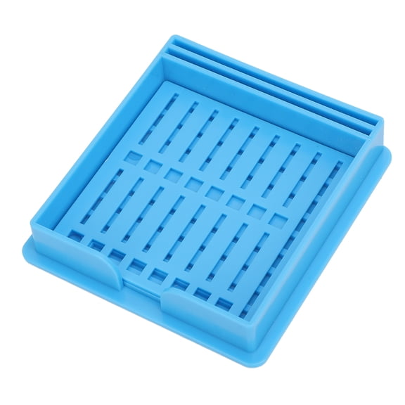 NFTIGB Sticky Note Holder Stencil Compatible Multi Purpose Dispenser Sticky Note Stencil Template for Office Blue Desktop Organizer (3.7 inches / 9.5 cm)
