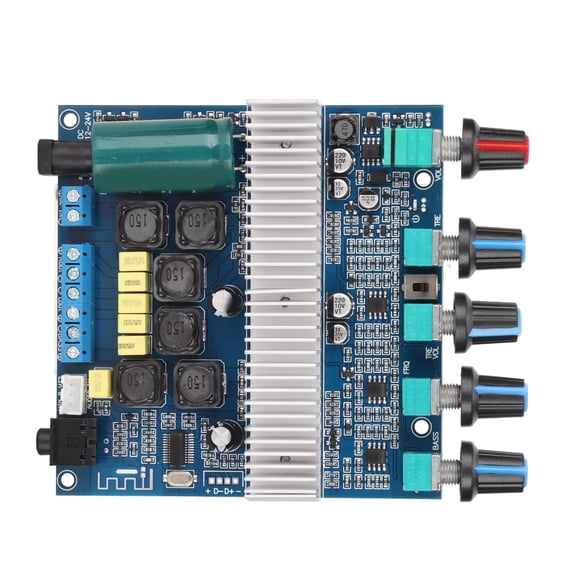 NFTIGB Subwoofer Amplifier Board HIFI High Power 2.1 Channel Audio Power Amplifier Module with Treble and Bass Control DC 12-24V Bluetooth 5.0 Receiver for Home Theater DIY Speakers