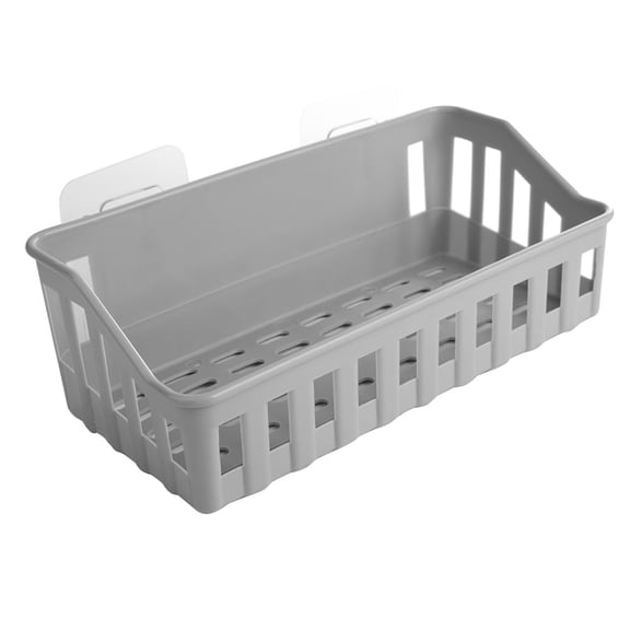 NFTIGB Suction Cup Shower Organizer Basket For Bathroom, Drill-Free Storage Rack Shelf In Grey, 10.4 Inches / 26.5 cm Long
