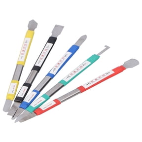 NFTIGB TE020 5-in-1 Multi-Function Metal Pry Bar Repair Tool Kit, Stainless Steel Scraper Set for Cell Phone Glass Back Cover Glue Scraping, Screen Opening, and Battery Removal Tool