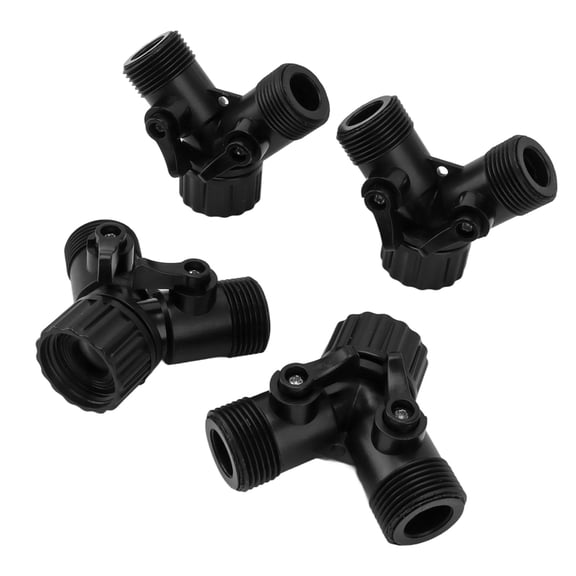 NFTIGB Tap Y Splitter 2 Way 2 Valves Hose Splitter Connector for Garden Hose Faucet Standard 4pcs, Premium Outdoor Watering System Component (Length: 5.91 in / 15.0 cm, Weight: 6.0 oz / 170 g)