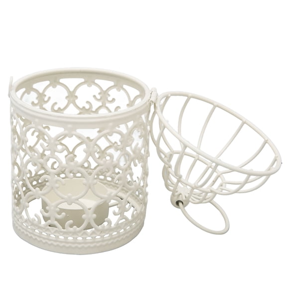 NFTIGB Tealight Lantern Hollow Pattern Decorative Metal Birdcage Candle Holder for Dining Table Wedding Party Event Centerpiece, Plated Iron