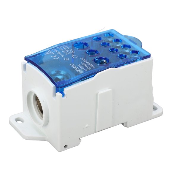 NFTIGB Terminal Block Junction Box DIN Rail Main Line Universal Power Distribution 690V 400A Blue 3.94 inches / 10 cm