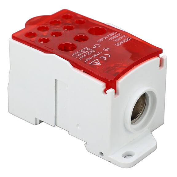 NFTIGB Terminal Block Junction Box DIN Rail Main Line Universal Power Distribution 690V 400A Red 3.94 inches / 10 cm