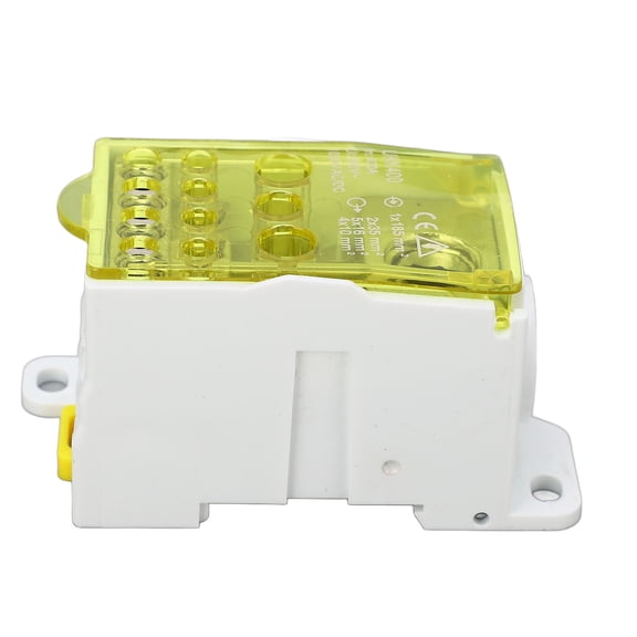 NFTIGB Terminal Block Junction Box DIN Rail Main Line Universal Power Distribution 690V 400A Yellow 3.94 inches / 10 cm