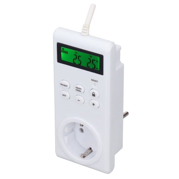 NFTIGB Thermostat Outlet Wireless Programmable Automatic Temperature Controller Socket Switch EU Plug 230V For Home Heating Systems (6.30 inches / 16 cm)[cite: 1]