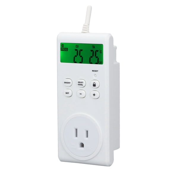 NFTIGB Thermostat Outlet Wireless Programmable Automatic Temperature Controller Socket Switch US Plug 120V For Home Heating Systems (6.69 inches / 17 cm)[cite: 1]