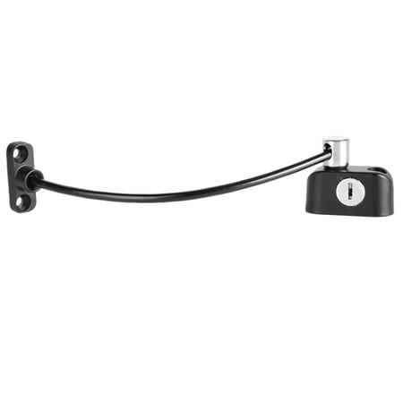 NFTIGB Thicker Window Stopper Lock, Black Sliding Door Moveable Stop, Child Protection Refrigerator Limiter for Baby Infant Security, 5.91 inches / 15 cm, 1 Pack