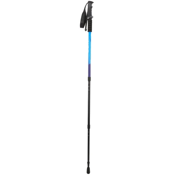 NFTIGB Three Sections Aluminium Alloy Damping Alpenstock Straight Handle Internal Lock Telescopic Trekking Pole Adjustable Walking Stick for Hiking Backpacking Blue 25.6-53.1 inches / 65-135 cm