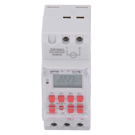 NFTIGB Timer Switch LCD Display 7 Day Programmable Timer NO NC Output 35mm DIN Rail Mount Built in Battery
