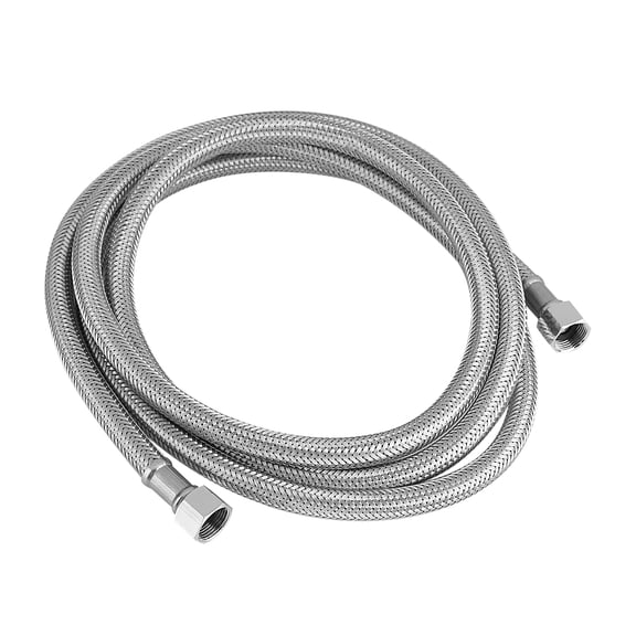 NFTIGB Toilet Bidet Attachment Kit, Hot/Cold Water Diverter Valve, NPT 7/8 Inch T Shape Adapter and 6.33 ft / 1.93 m Flexible Hose, Solid Brass Construction for Bathroom Easy Installation