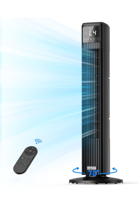Tower Fans 36" Oscillating Floor Fan with Remote for Home, 4 Speed 4 Modes,12H Timer,New