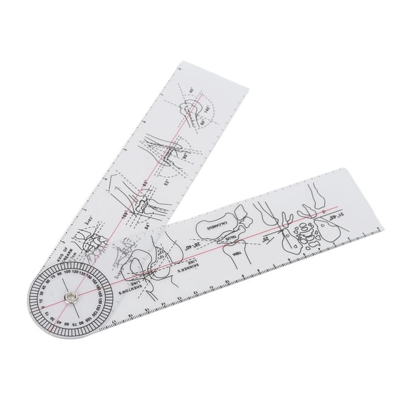 NFTIGB Transparent Plastic Joint Ruler Spinal Goniometer Physical Angle Protractor Orthopedic Measuring Tool For Medical Rehabilitation Evaluation, 8.46 in / 21.5 cm