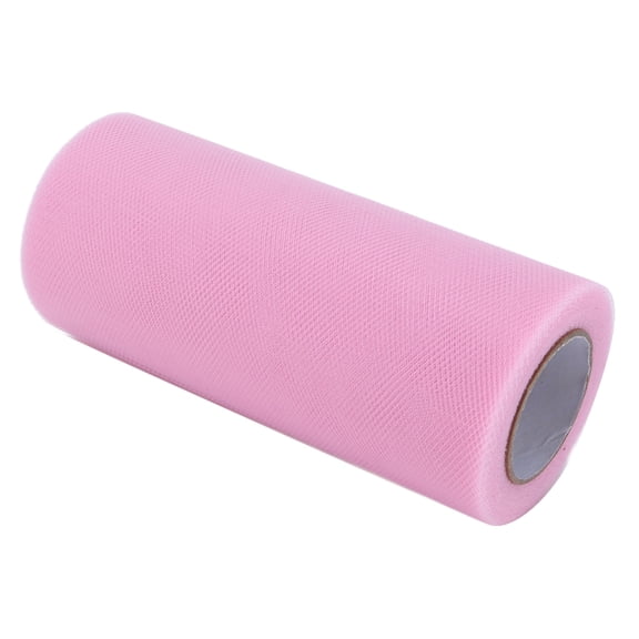 NFTIGB Tulle Roll 100 Yards Spool, 5.9 Inches / 15 cm Wide Decorative Mesh Fabric Ribbon for DIY Doll Clothes, Wedding Decoration, and Sewing Crafts, Pink[cite: 1]