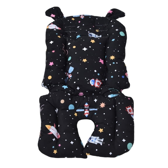 NFTIGB Two Sided Baby Stroller Liner Soft Infant Cushion Pad with Cute Cartoon Patterns Thick Winter Warming Backrest 14.2x30.3 inches / 36x77 cm