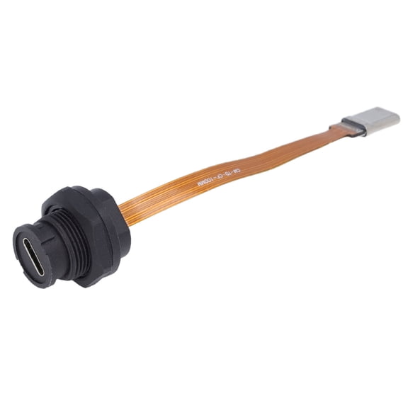 NFTIGB Type C Connector Panel E10 Water Resistant Buckle Connection FPC Male Female Socket with 0.1m / 3.9 inches Cable 30V Black