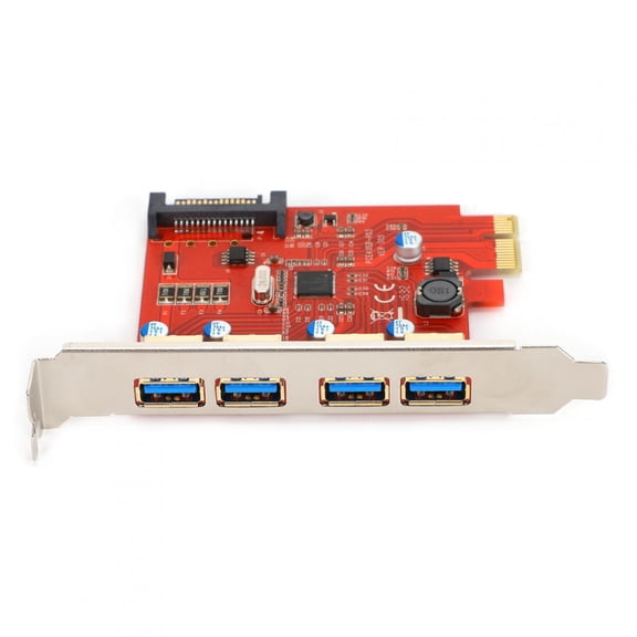 NFTIGB USB 3.0 Expansion Card 4-Port PCI-E Adapter Card with SATA Power Port for NEC Master Control D720201 (4.72 inches / 12 cm)