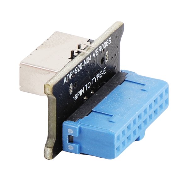 NFTIGB USB 3.0 Front 19PIN to 3.2 Type C Front Panel Header Type E Adapter 20 to 19 Pin Expansion Card for Computer Motherboard High Speed Port Adapter
