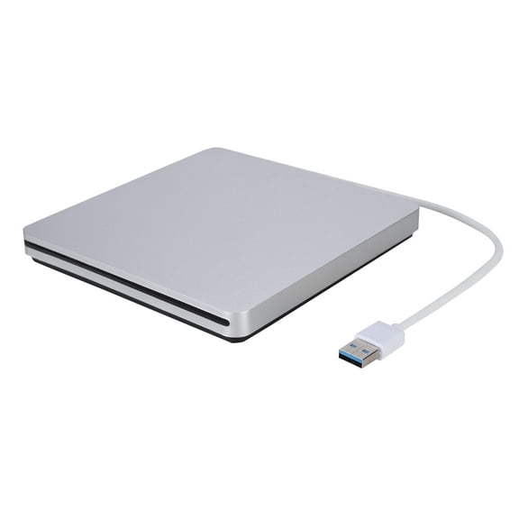 NFTIGB USB 3.0 High Speed Data Transmission External Slot Load DVD Burner CD/DVD Optical Drive for Apple Mac MacBook Pro Air Windows PC Laptop Desktop Computer Plug and Play Silver