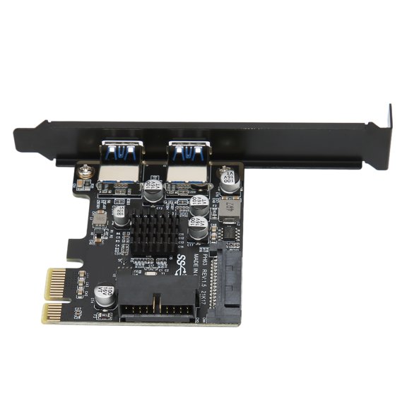 NFTIGB USB 3.0 PCIe Expansion Card, 4-Port Internal USB Hub Adapter with 19-Pin/20-Pin Front Panel Header, PCI-E X1 to X16 Slot Compatible for Windows, MAC, and Linux Desktop Systems (Model PH63)