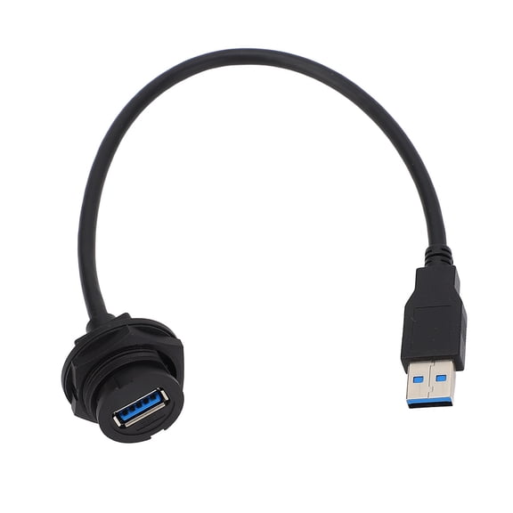 NFTIGB USB 3.0 Waterproof Panel Socket Data Connector with 0.3m Extension Cable IP67 Rated