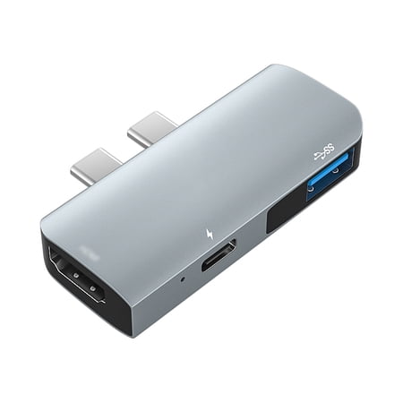 NFTIGB USB-C Hub with Thunderbolt 3 HD USB 3.0 Output PD 100W 4K 30Hz 3-In-1 Multi-functional Aluminum Shell (2.36 inches / 6 cm)