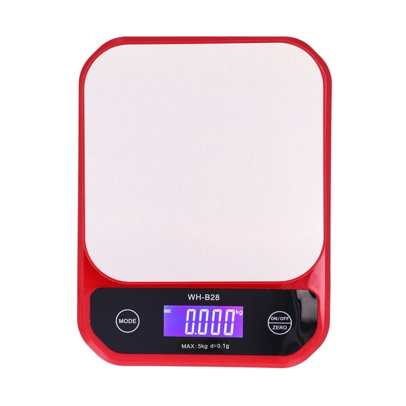 NFTIGB USB Charging Scale Waterproof Digital Kitchen Baking Food Scale Electric Weight Measuring Balance High Precision Sensor LCD Display Home Supplies Color Red Capacity 5kg 0.1g