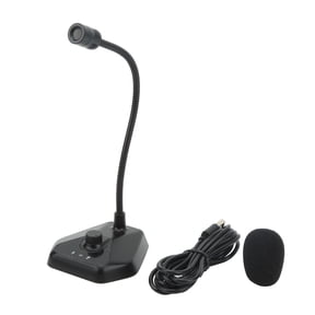 NFTIGB USB Computer Microphone Gooseneck Mute Button PC Laptop Condenser Mic for Streaming