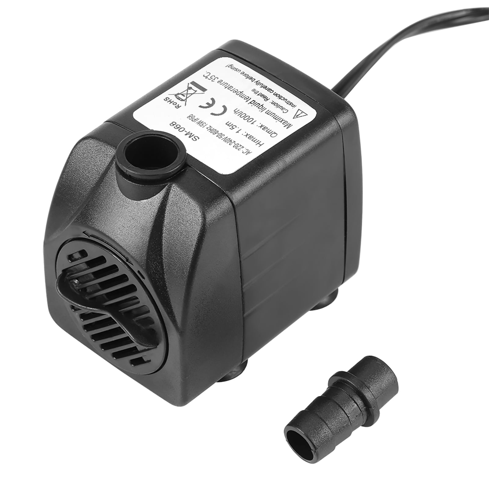 NFTIGB Ultra Quiet 15W Submersible Water Pump for Aquarium Pond Fish Tank Fountain 1000L/H (264 GPH) with Adjustable Flow Rate and Compact Design for Hydroponics Statues and Various Water Features