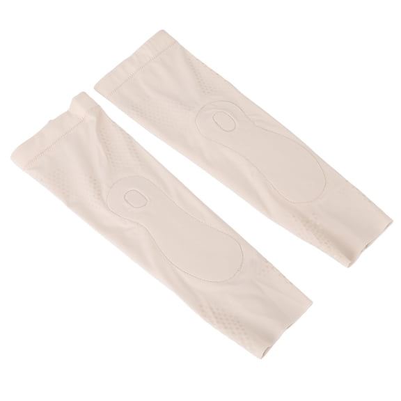 NFTIGB Unisex Elbow Compression Sleeve Breathable Support Arm Sleeves with Pad for Tendonitis Workout Weightlifting Tennis Golf Recovery, Skin Color Size S