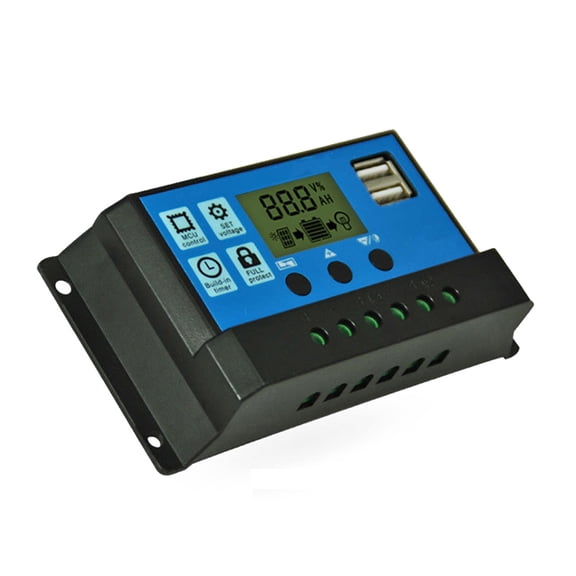 NFTIGB Universal 10A Solar Panel Controller Battery Charge Regulator 12V/24V Auto With Dual USB for DIY (5.9 inches / 15 cm)