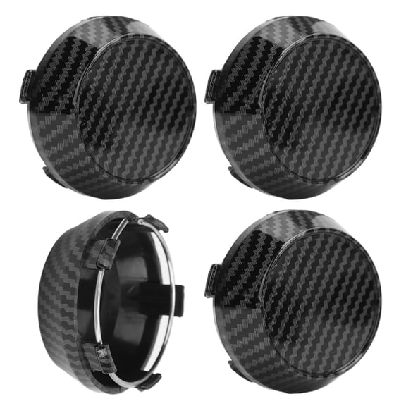 NFTIGB Universal 60mm Wheel Center Caps Carbon Fiber Style Tyre Rim Hub Caps Cover Vehicle Modification Kits 4 Pcs (2.4 inches / 60 mm)