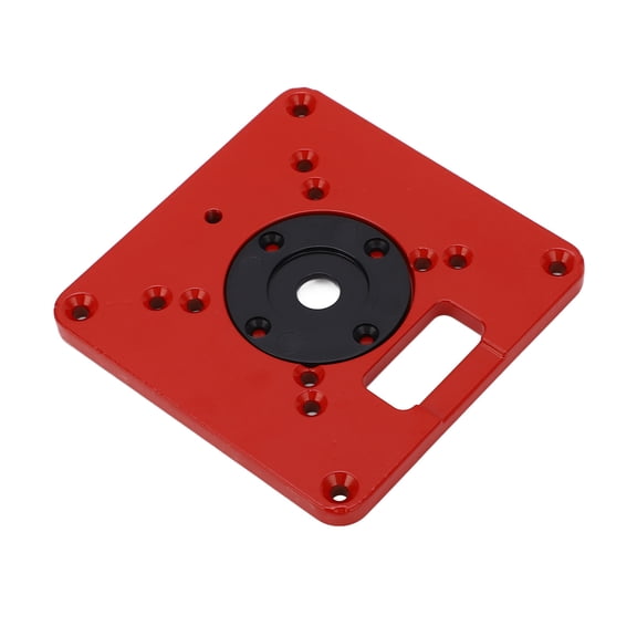 NFTIGB Universal Aluminum Alloy Router Table Insert Plate Red, Woodworking Reversing Trimming Machine Accessory Bench Tool Kit (13x12x2 cm / 5.12x4.72x0.79 inches)