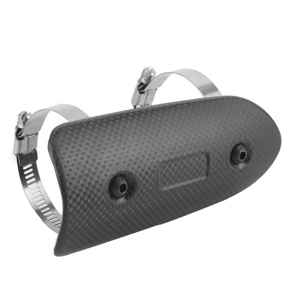 NFTIGB Universal Dry Carbon Fiber Exhaust MidPipe Heat Shield Guard Kit Fit for Kawasaki Suzuki Honda Yamaha - Motorbike Accessory (5.5 in / 14 cm)