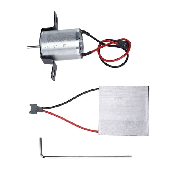 NFTIGB Universal Fireplace Fan Generator Sheet and Motor Set Heat Powered Replacement Accessory Part with Hex Wrench for Home Wood Stove