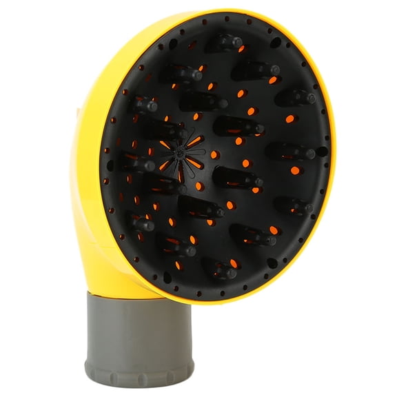 NFTIGB Universal Hair Diffuser Attachment for Curly Wavy Hair, Professional Salon Blow Dryer Diffuser Cover, Adjustable Heat Resistant Styling Tool, Fits Most Dryers, Yellow