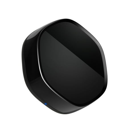 NFTIGB Universal IR RF Smart Home Remote Control, WiFi 2.4GHz App Controller Compatible with Alexa Google Assistant Voice Control for TV Set-top Box Air Conditioner, Black (3.50 inches / 8.9 cm)