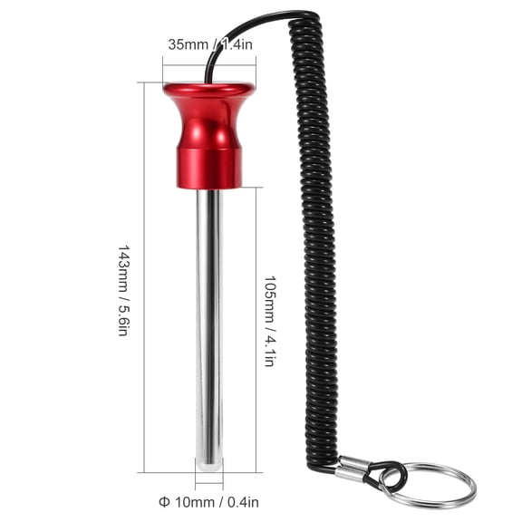 NFTIGB Universal Magnetic Weight Stack Selector Pin for Gym Exercise Equipment, Red (9.45 inches / 24 cm)