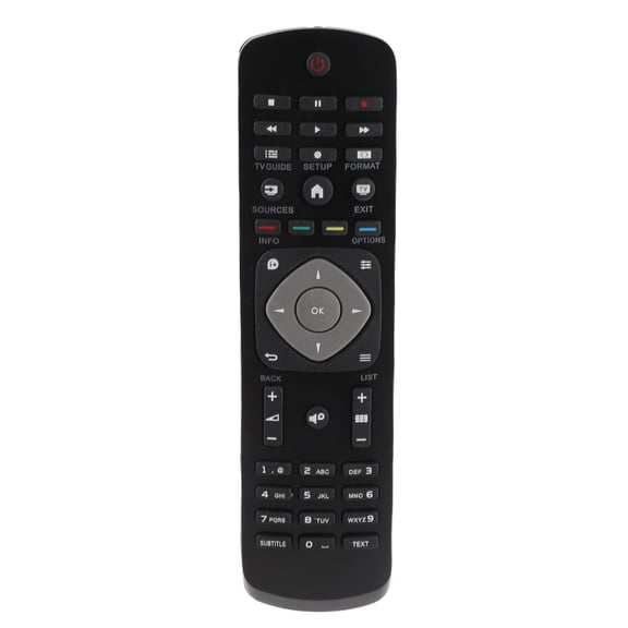 NFTIGB Universal TV Remote Control Wireless Smart Controller Replacement for LCD TV Smart Digital HDTV Black Easy to Grip Dedicated Menu Navigation Keys 6.96 inches / 17.7 cm Length No Setup Required