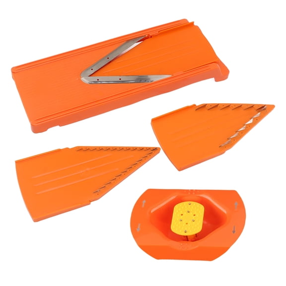 NFTIGB V Blade Mandoline Cutter, Manual Vegetable Slicer & Cooking Tool with 3 Stainless Steel Blades and Hand Guard, 13.78 in / 35 cm Length, Kitchen Accessories for Fruits & Veggies
