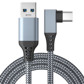 NFTIGB VR Link Cable 5Gbps High-Speed Data Transfer Suitable For VR Virtual Reality Headset Gaming Connection PC, Durable Silver Grey Braided USB to Type-C Cord (118 inches / 300 cm)