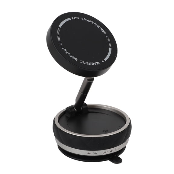 NFTIGB Vacuum Suction Magnetic Phone Holder Foldable Rotating Liftable Double Sided Suction Cup Car Mount for Dashboard and Windshield Universal Fit Black [cite: 14]