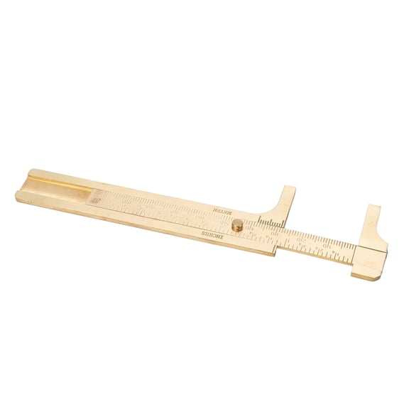 NFTIGB Vernier Caliper Brass Metric Inch Dual Scales Retro Style Measuring Tool for Repair 100mm Scale (3.94 inches / 10 cm)