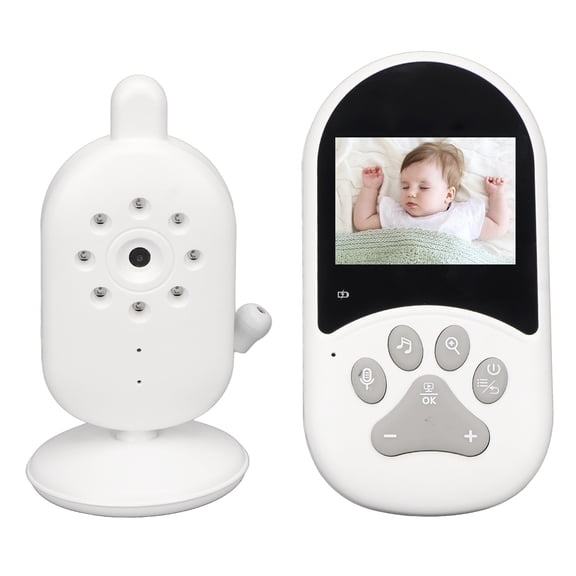 NFTIGB Video Baby Monitor with Camera 2.4inch (6.1cm) Screen 2 Way Voice Intercom Infrared Night Vision WiFi Baby Monitoring Device Built-in Battery US Plug