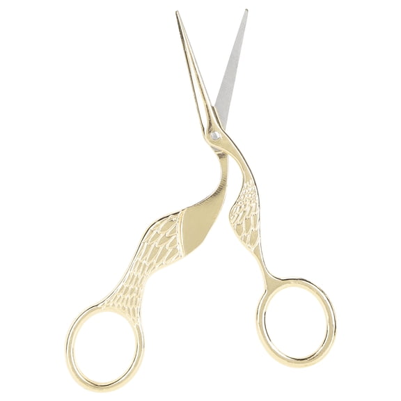 NFTIGB Vintage Craft Scissors Bird Shape Stainless Steel Sharp Tip Sewing Embroidery Scissors for Cross Stitch Thread Cutting Crafting Office and Household Use, Gold, 4.7 Inches / 12 cm