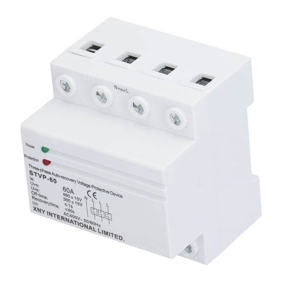 NFTIGB Voltage Protective Device 3-Phase 4-Wire Automatic Recovery Reconnect Protector AC 400V 60A Surge Suppressor