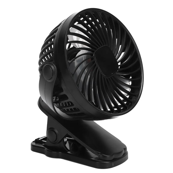 NFTIGB W-06 Mini USB Fan Portable Desktop Rechargeable Low Noise Handheld Electric Clip Fan, Black (5.5 inches / 13.9 cm)